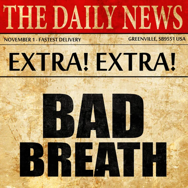 bad breath, newspaper article text