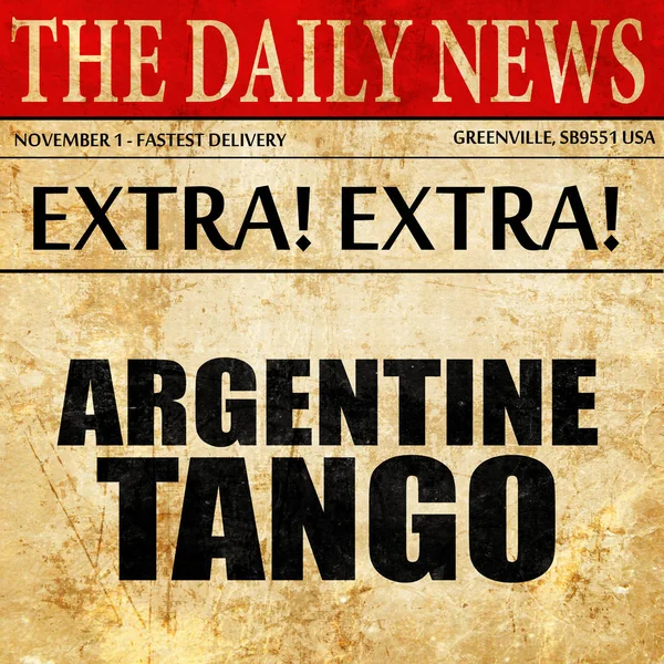 Argentine tango, newspaper article text — Stock Photo, Image