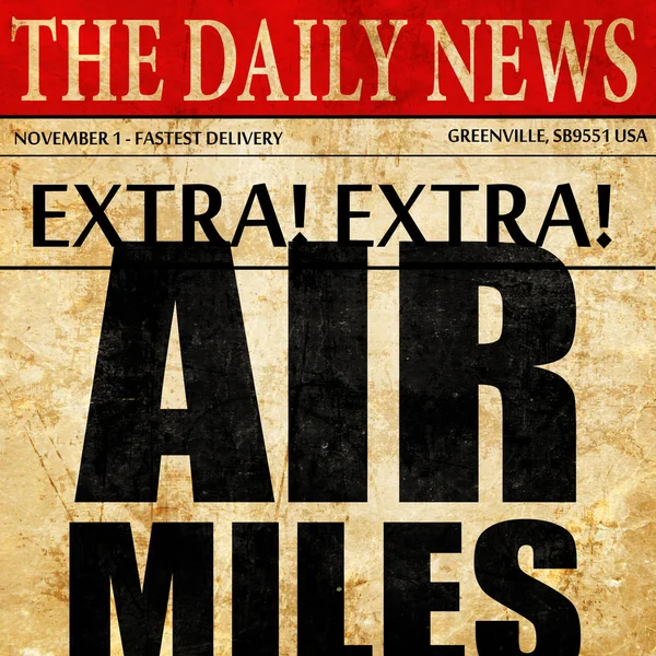 air miles, newspaper article text