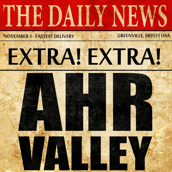 Ahr valle, texto del artículo del periódico — Foto de Stock