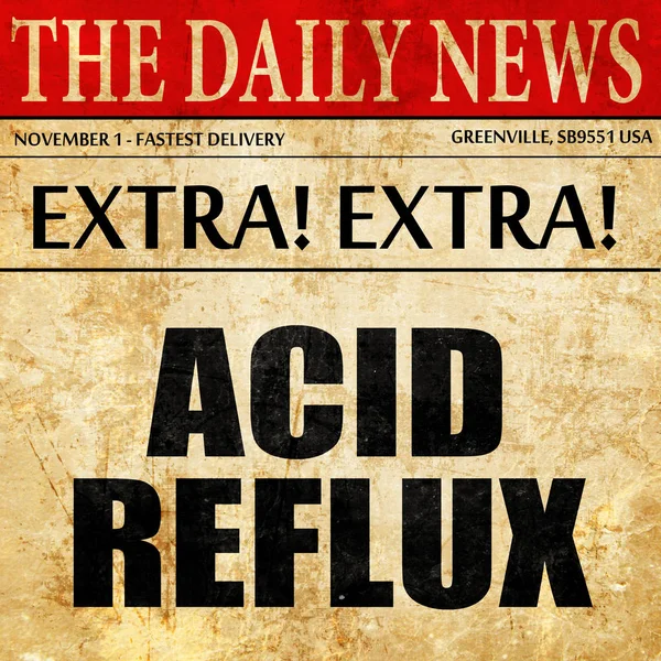 acid reflux, newspaper article text