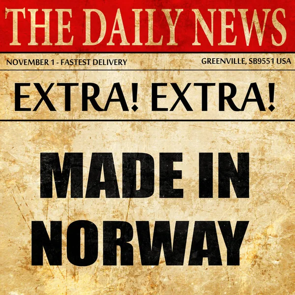 ノルウェー、新聞記事のテキストで行われました。 — ストック写真