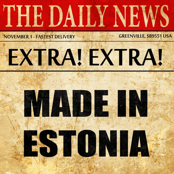 在爱沙尼亚，报纸文章文本 — 图库照片
