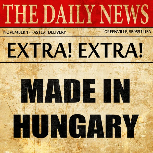 在匈牙利，报纸文章文本 — 图库照片