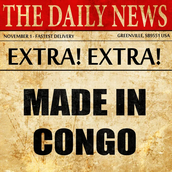 コンゴ、新聞記事のテキストは、 — ストック写真