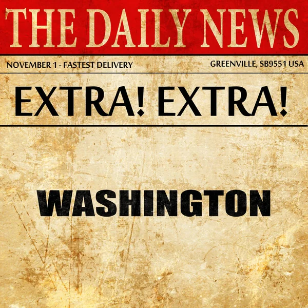 Washington, tekst artykułu gazety — Zdjęcie stockowe
