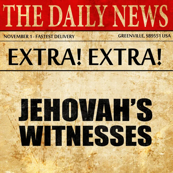 Свідки єгови, текст газети — стокове фото