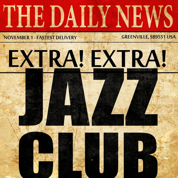 Jazz club, tidningen artikel text — Stockfoto