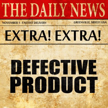 defective product, newspaper article text clipart