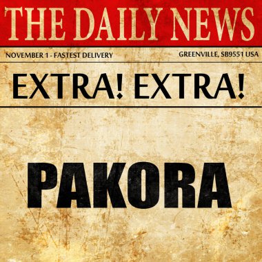 Pakora, gazete makale metni