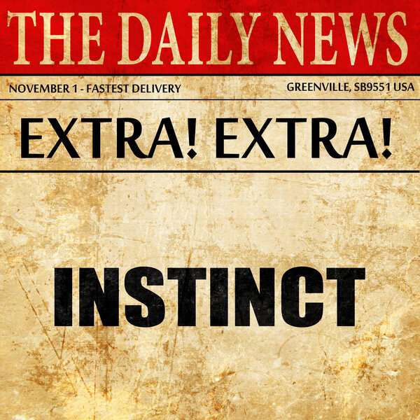 инстинкт, текст статьи в газете
