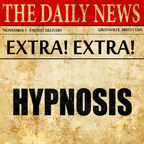 Hipnosis, texto del artículo del periódico — Foto de Stock