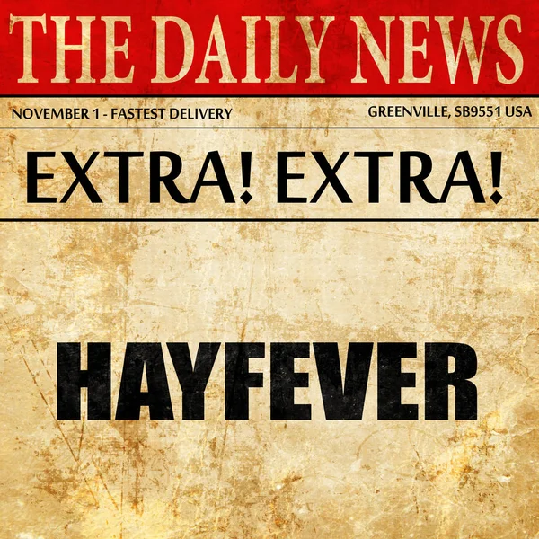 Hayfever, κείμενο άρθρου εφημερίδας — Φωτογραφία Αρχείου