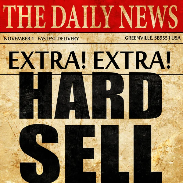 Svårt att sälja, tidningen artikel text — Stockfoto