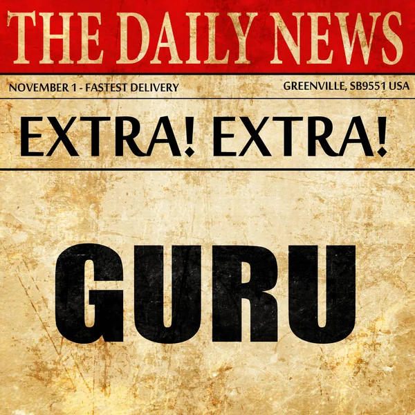 Guru, tidningen artikel text — Stockfoto