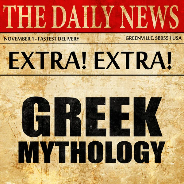 greek mythology, newspaper article text