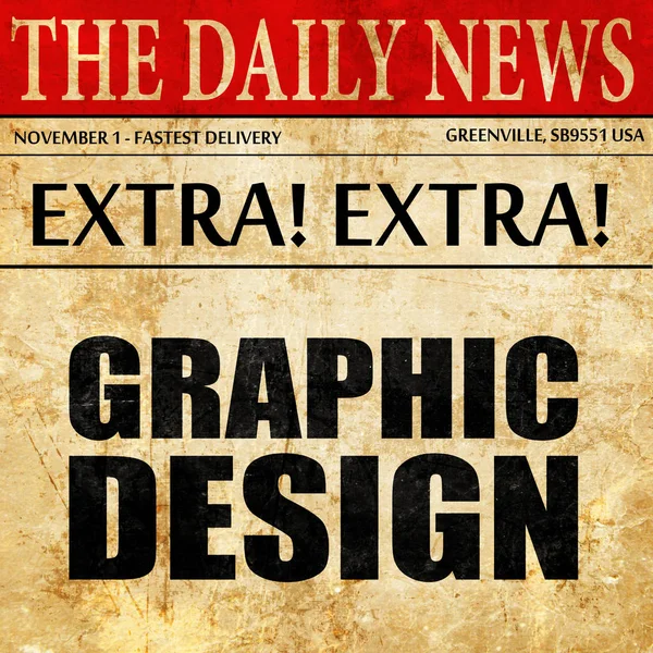 Grafikdesign, Zeitungsartikeltext — Stockfoto