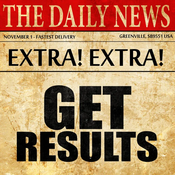 get results, newspaper article text