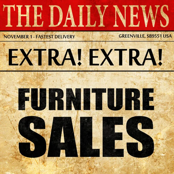 Möbler försäljning, tidningen artikel text — Stockfoto