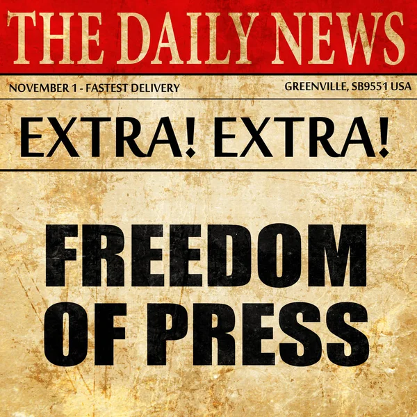 Wolności prasy, tekst artykułu gazety — Zdjęcie stockowe
