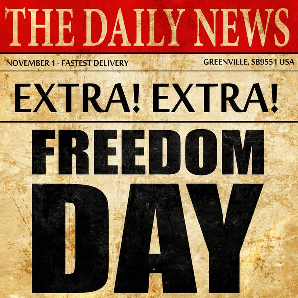 Pressfrihetens dag, tidningen artikel text — Stockfoto