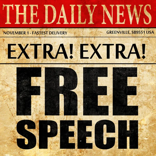 free speech, newspaper article text