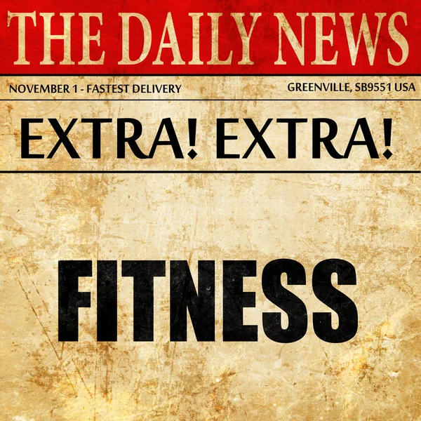 Fitness, artigo de jornal texto — Fotografia de Stock