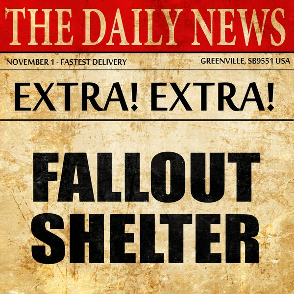 fallout shelter, newspaper article text