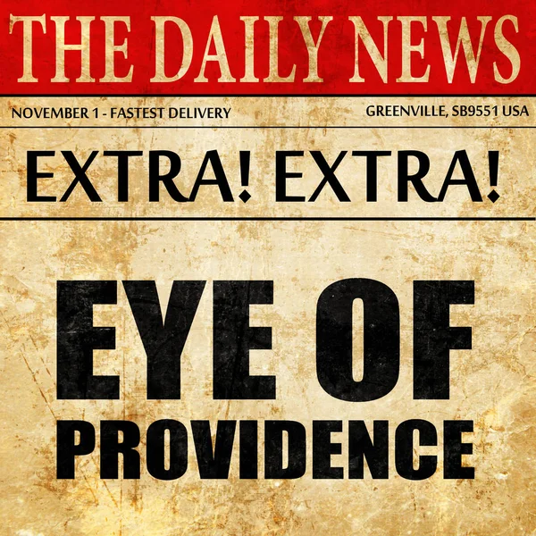 eye of providence, newspaper article text