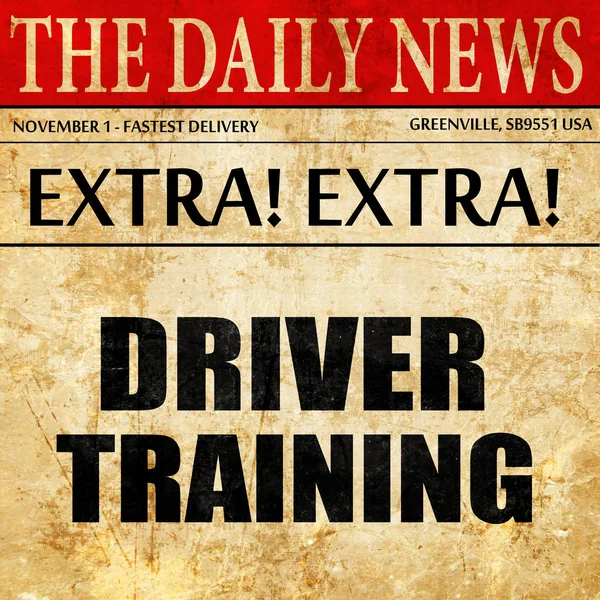 driver training, newspaper article text