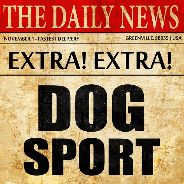 dog sport, newspaper article text