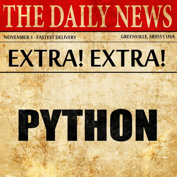 Python bilgisayar dili, gazete makale metni