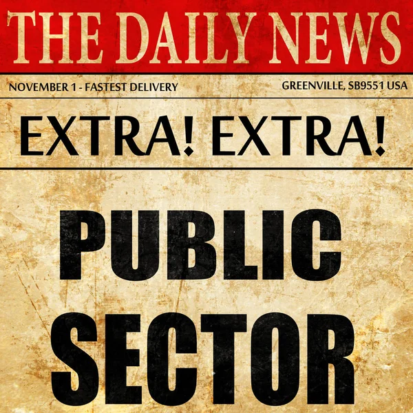 public sector, newspaper article text