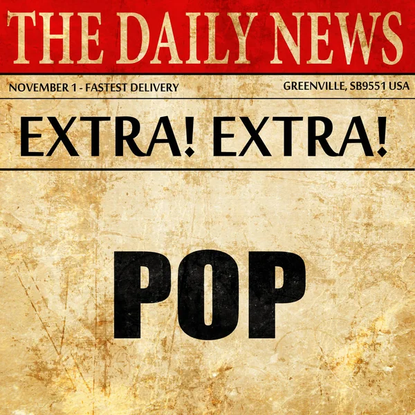 Música pop, artigo de jornal texto — Fotografia de Stock