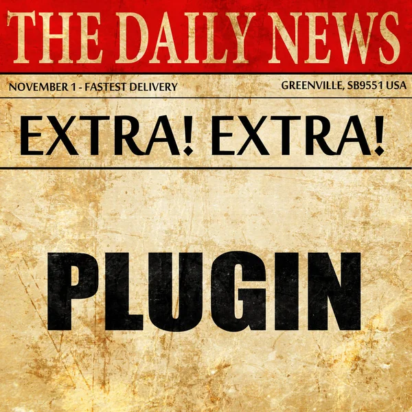 Plugin, artigo de jornal texto — Fotografia de Stock