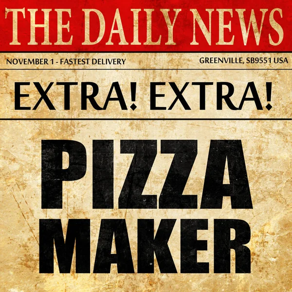 Ekspres do pizzy, tekst artykułu gazety — Zdjęcie stockowe