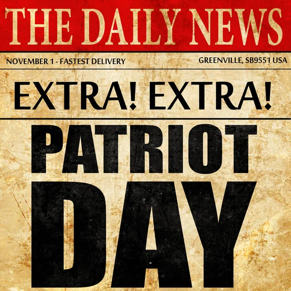 Patriot day, article de journal texte — Photo