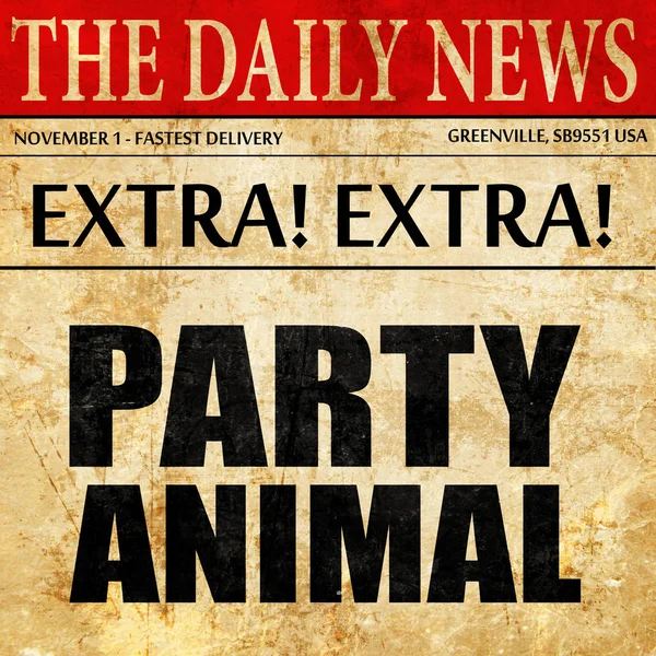 party animal, newspaper article text