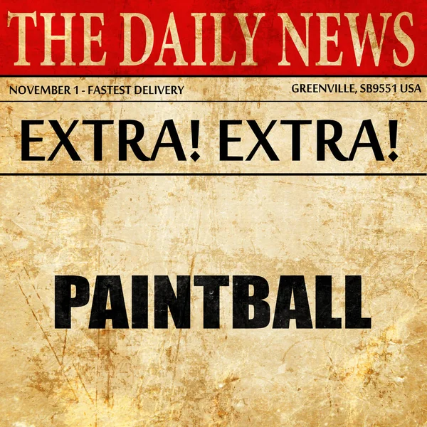 Paintball, texto del artículo del periódico —  Fotos de Stock
