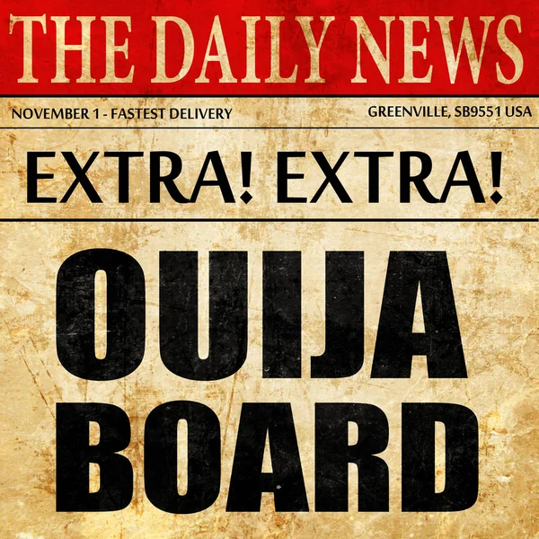 Ouija tablero, texto del artículo del periódico —  Fotos de Stock