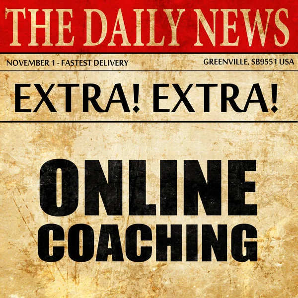 online coaching, newspaper article text