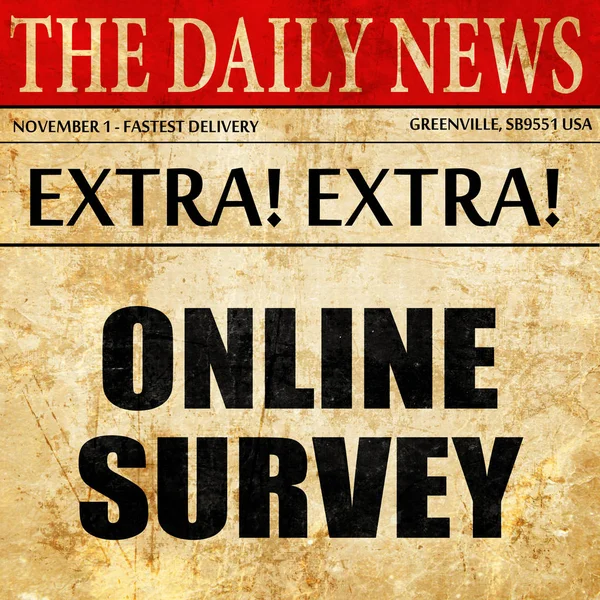 online survey, newspaper article text