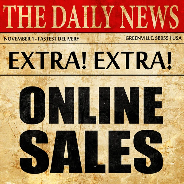 online sales, newspaper article text