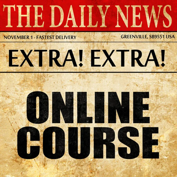 online course, newspaper article text