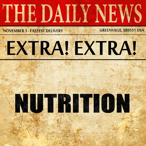 Nutrition, tidningen artikel text — Stockfoto