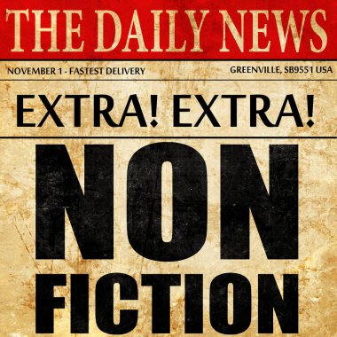 non fiction, newspaper article text clipart