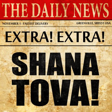 Shana tova, gazete makale metni