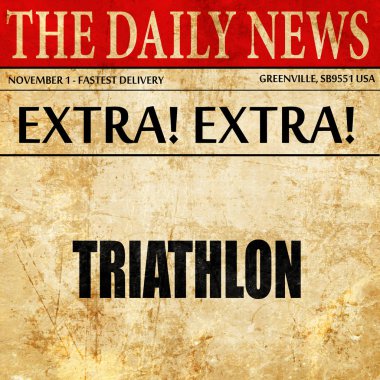 triatlon işareti arka plan, gazete makale metni