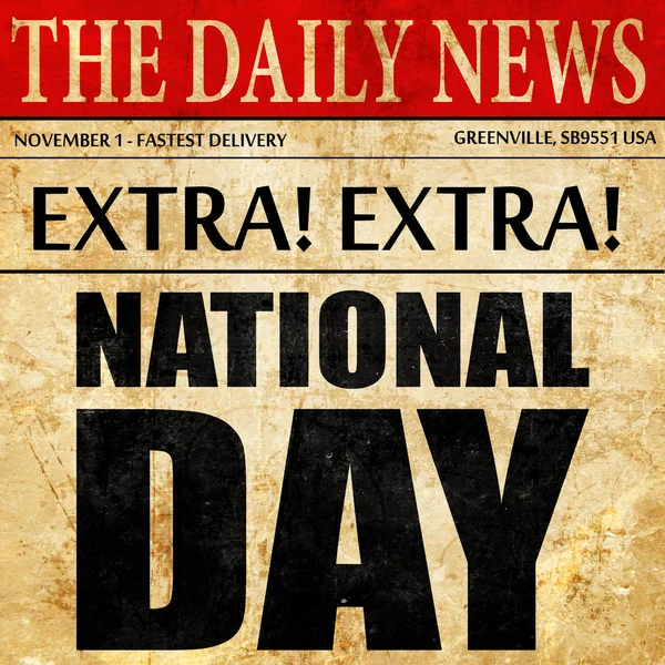 Nationaldagen, tidningen artikel text — Stockfoto