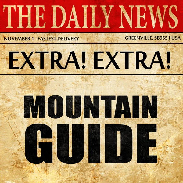 Guide de montagne, article de journal texte — Photo